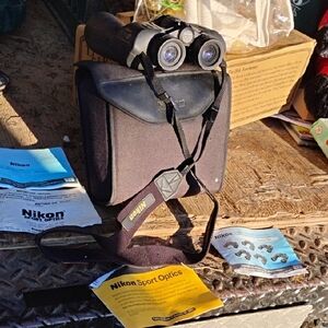 Nikon Action EX 10x50Black and Silver Binoculars with Strap and Soft Case